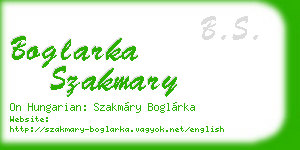 boglarka szakmary business card