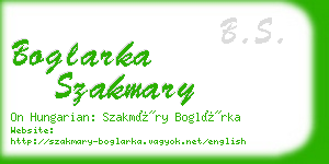 boglarka szakmary business card